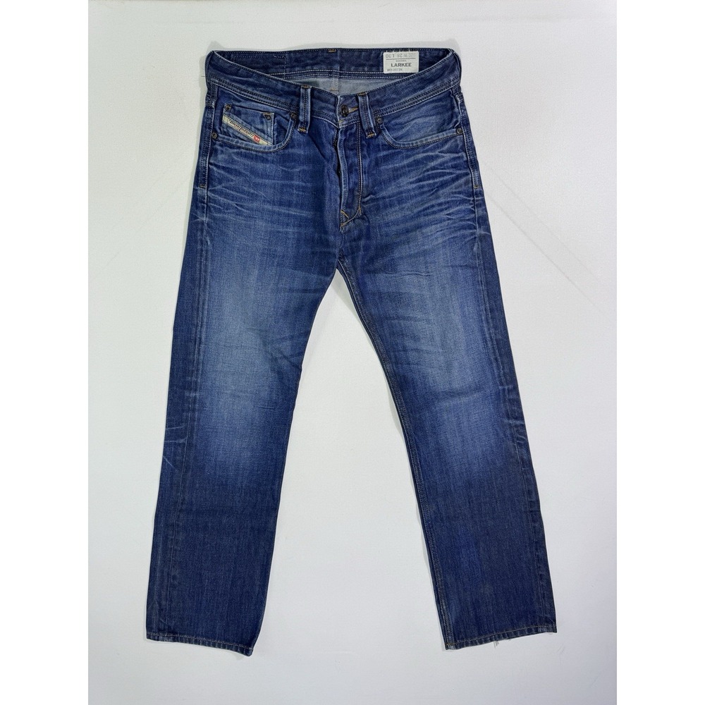 Diesel Men's Jeans 28x30 Blue Larkee 0073N Regular Straight Denim Street Casual